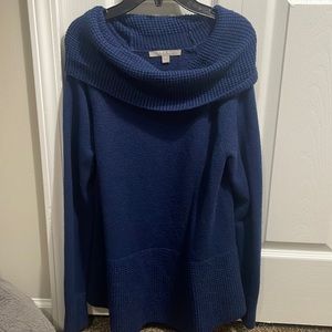 Navy blue off the shoulder sweater